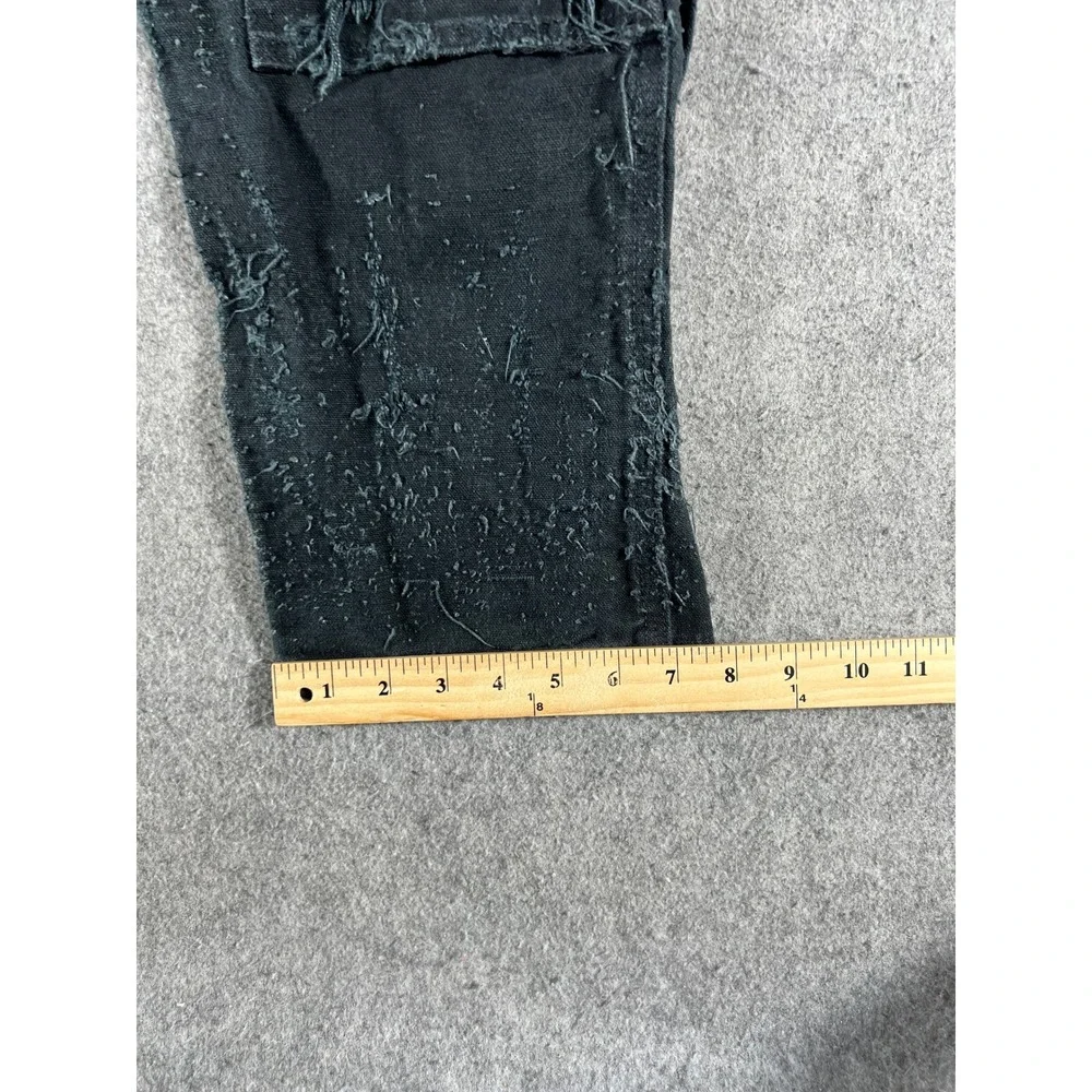 Carhartt B136 BLK Double Knee Carpenter Distressed Work Pants Black Mens 30x30